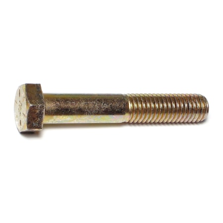 Midwest Fastener Grade 8, 1/2"-13 Hex Head Cap Screw, Zinc Yellow Steel, 3 in L, 25 PK 00729